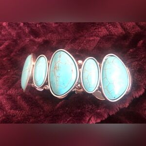 Turquoise Stone Silver Bracelet